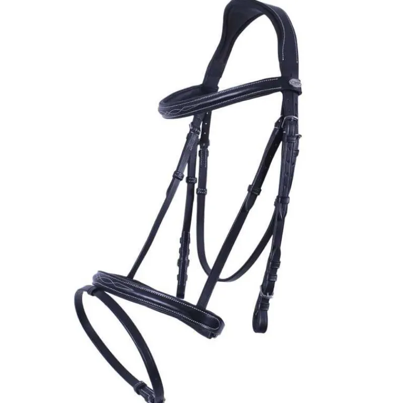 QHP Bridon luxe avec surpiqûres> Bridon