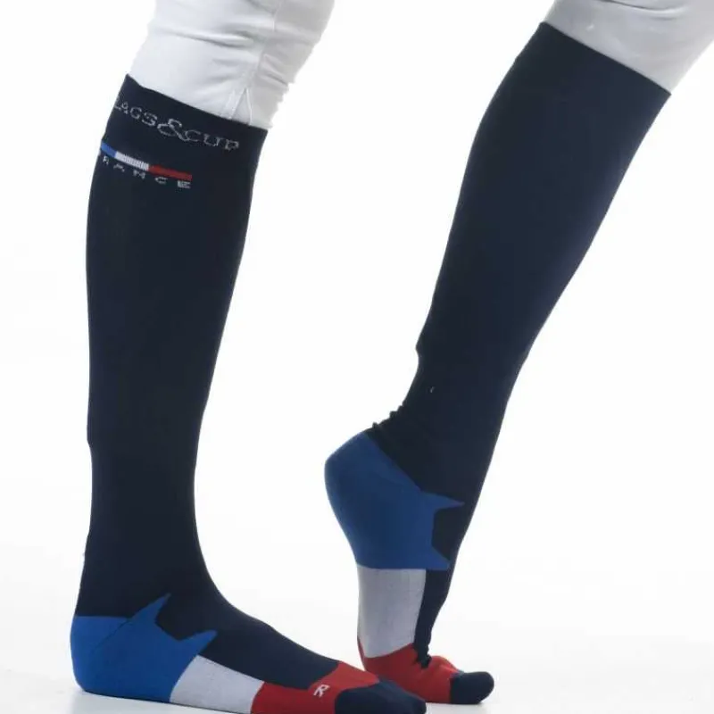 FLAGS&CUP Chaussettes France Collection> Chaussettes D'Équitation