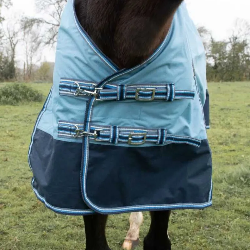 HORSE & GO Chemise imperméable doublée Coton Bleu Gris> Chemise Imperméable|Couverture D'Extérieur