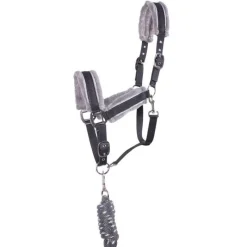 QHP Ensemble licol fourré et longe Dolci> Licol Nylon|Licol Mouton