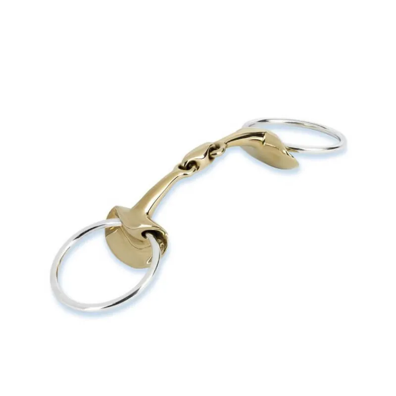STUBBEN Mors à anneaux double brisure Golden Wings> Mors Spéciaux|Mors Double Brisure