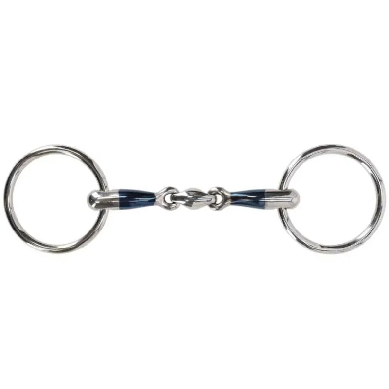 QHP Mors 2 anneaux double brisure anatomique Sweet Iron> Mors Simple|Mors Double Brisure