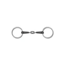 WALDHAUSEN Mors 2 anneaux double brisure caoutchouc> Mors Caoutchouc