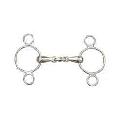 T de T Mors Pessoa 3 anneaux double brisure> Mors Type Pessoa|Mors Double Brisure
