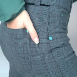 FLAGS&CUP Pantalon d'équitation femme Checks><noscript><img data-lazyloaded=