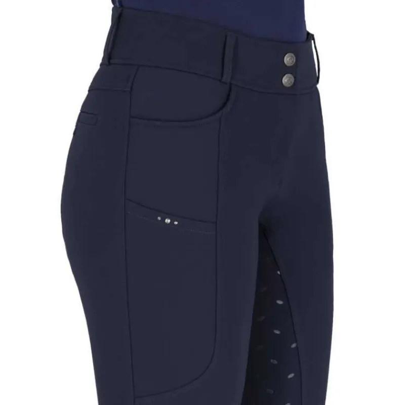 QHP Pantalon femme Lymee Softshell Full grip> Pantalon D'Équitation