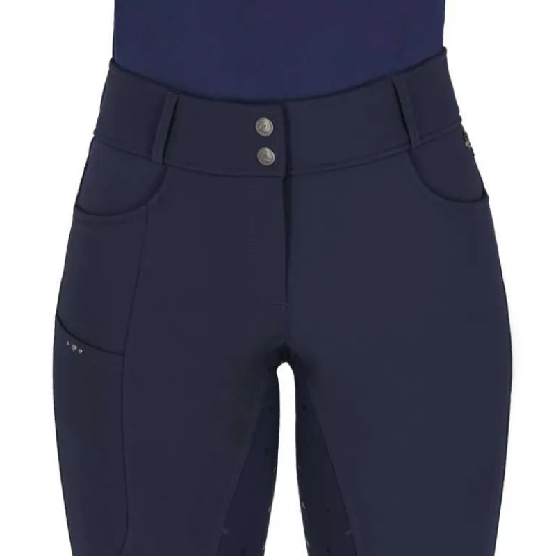 QHP Pantalon femme Lymee Softshell Full grip> Pantalon D'Équitation