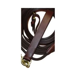 STATIONATA Rênes allemandes cuir + corde><noscript><img data-lazyloaded=