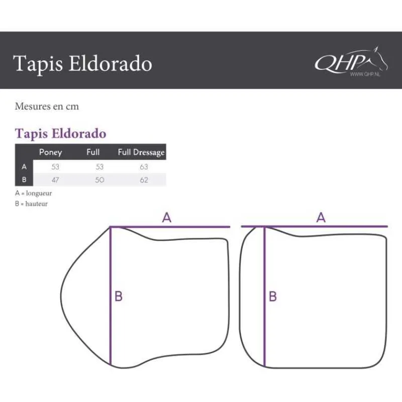 QHP Tapis de selle Eldorado> Tapis Poney Et Shetland|Tapis Mixte Et Cso