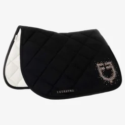 EQUESTRO Tapis de selle mixte avec logo Strass> Tapis Mixte Et Cso
